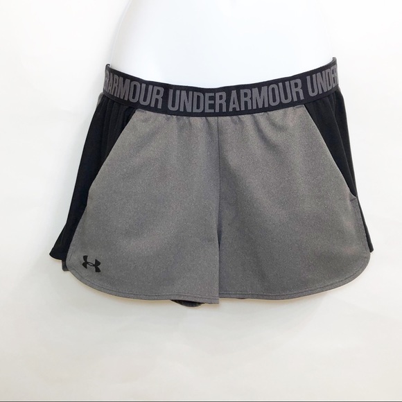 🦃Under Armour Play Up 2.0 Shorts Black and Gray - Picture 4 of 8